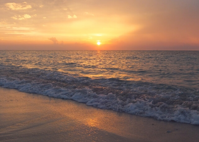 波照間島の夕日